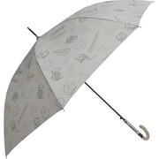 長傘 婦人用 晴雨兼用 A.S.Manhattaner's ミュージックキャット 60cm ジャンプ式 UVカット率90%以上 耐風骨仕様 グレー 10003302