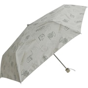 折りたたみ傘 婦人用 晴雨兼用 A.S.Manhattaner's ミュージックキャット 55cm 手開き式 UVカット率90%以上 耐風骨仕様 グレー 10003303