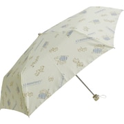 折りたたみ傘 婦人用 晴雨兼用 A.S.Manhattaner's ハートウォーミングキャット 55cm 手開き式 UVカット率90%以上 耐風骨仕様 オフホワイト 10003307