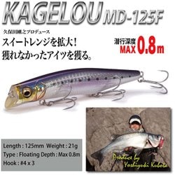 ヨドバシ.com - メガバス Megabass KAGELOU（カゲロウ） MD 125F GG