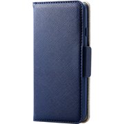 PM-A22SPLFJM1NV [iPhone SE（第3世代）/SE（第2世代）/8/7 4.7インチ用 ケース カバー レザー 手帳 マグネット フラップ ミラー付 耐衝撃 ワイヤレス充電可 ストラップホール付 ネイビー]