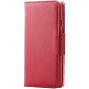 PM-A22SPLFJM1PD [iPhone SE（第3世代）/SE（第2世代）/8/7 4.7インチ用 ケース カバー レザー 手帳 マグネット フラップ ミラー付 耐衝撃 ワイヤレス充電可 ストラップホール付 ディープピンク]