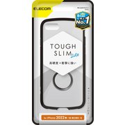 PM-A22STSLFCRBK [iPhone SE（第3世代）/SE（第2世代）/8/7 4.7インチ用 ケース カバー ハイブリッド TOUGH SLIM LITE リング付き 耐衝撃 軽量 薄型 フレームカラー 背面クリア ブラック]