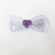 minacute(ミナキュート) ヘアクリップ ラメリボン パープル