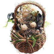 BELLES FLEURS BASKET GREEN 57634