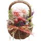 BELLES FLEURS BASKET PINK 57636
