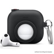 SNAP SHOT CASE AirPods(第3世代) 対応 シリコンケース カラビナ付 ブラック EL_AP3CSSCSO_BK