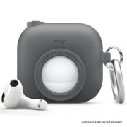 SNAP SHOT CASE AirPods(第3世代) 対応 シリコンケース カラビナ付 ダークグレー EL_AP3CSSCSO_DG