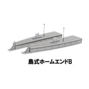 23-175 Ｎゲージ用ストラクチャー 島式ホームエンドB 左・右 各1本入 [鉄道模型レイアウト用品]