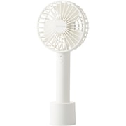 ハンディ&卓上 USB充電式扇風機 ハンドストラップ・充電用スタンド付 風量調節4段階 ミネラル・ホワイト FAN-U222WH
