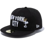 59FIFTY Peanuts NEW YORK CITY ジョー・クール 王冠 13073353 ブラック 7 1/2サイズ [アウトドア 帽子]