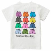 キッズショーツTシャツ KIDS SHORTS TEE G2SK-T016-K WHITE 100サイズ [アウトドア トップス キッズ]