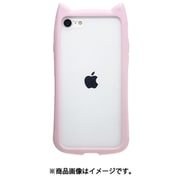 6835IP247HB [iPhone SE（第3世代）/SE（第2世代）/8/7 4.7インチ用 ケース カバー ハイブリッド 猫耳 ネコミミ 背面強化ガラス 背面クリア mimi ライトピンク]