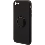 6856IP247TP [iPhone SE（第3世代）/SE（第2世代）/8/7 4.7インチ用 ケース カバー ソフトケース TPU スマホリング付き 落下防止 ブラック]