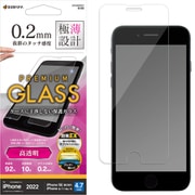 GST3295IP247 [iPhone SE（第3世代） 4.7インチ用 ガラスフィルム 簡単貼り付けガラス 高光沢 薄型 0.2mm 高感度]