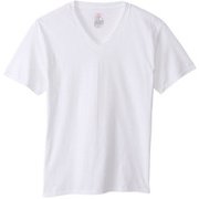 HM1EU704 [リングスパンコットン VネックTシャツ メンズ 2枚組 3L ホワイト]
