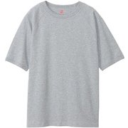 HM1V101 [ショートスリーブ ラグランクルーシャツ メンズ LL ヘザーグレー]