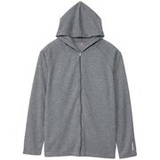 HM4V103 [ジップフーデッドロングスリーブTシャツ メンズ L ヘザーグレー]