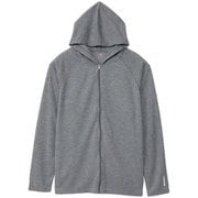 HM4V103 [ジップフーデッドロングスリーブTシャツ メンズ M ヘザーグレー]