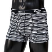 ボクサーブリーフ メンズ 前閉じ LL ホワイト×ブラック HM6EQ201