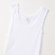 オーガニックコットン リブタンクトップ ウィメンズ F ホワイト HW2T201