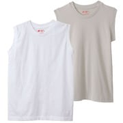 スリーブレスTシャツ ウィメンズ 2枚組 L ペールグレー HW5327