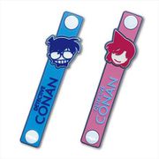 名探偵コナン ラバーケーブルタイ 2本セット 江戸川コナン＆毛利蘭 [キャラクターグッズ]