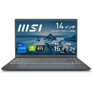 ノートパソコン/14.0型/Core i7/GeForce RTX 3050 Laptop GPU/メモリ 32GB/SSD 512GB/Windows 11 Home PRESTIGE14-A12UC-010JP