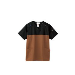 7040SC 医療・介護 白衣 スクラブ ナイト×テラコッタ SS 7040SC-9-SS