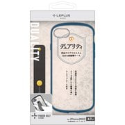LN-ISS22PLDNV [iPhone SE（第3世代）/SE（第2世代）/8 4.7インチ用 耐衝撃・薄型・背面クリアケース「Duality」 ネイビー （スマホベルト付属）]
