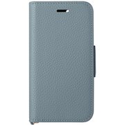 LN-ISS22BHPBL [iPhone SE（第3世代）/SE（第2世代）/8 4.7インチ用 本革風レザーフラップケース「ORVA」 ブルー （ハンドストラップ付属）]
