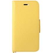 LN-ISS22BHPYE [iPhone SE（第3世代）/SE（第2世代）/8 4.7インチ用 本革風レザーフラップケース「ORVA」 イエロー （ハンドストラップ付属）]