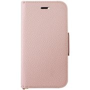 LN-ISS22BHPPK [iPhone SE（第3世代）/SE（第2世代）/8 4.7インチ用 本革風レザーフラップケース「ORVA」 ピンク （ハンドストラップ付属）]