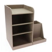 デスクオーガナイザー 2タイプセット ラテグレージュ MOT-STOCKBOX-GY