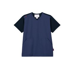 CK703 医療・介護 白衣 スクラブ ネイビー×ダークネイビー M CK703-7-M