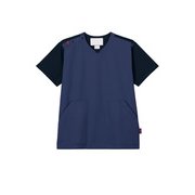 CK703 医療・介護 白衣 スクラブ ネイビー×ダークネイビー L CK703-7-L