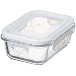 DL 耐熱ガラス保存容器 長方形 370ml 4326