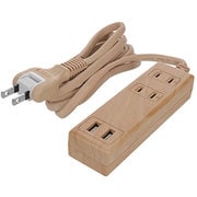 スマートIC搭載 急速充電2.4A出力対応 USB Type-A×2 ポート付き OAタップ 2m ナチュラルブラウン OWL-OTA2U2S20-WNB