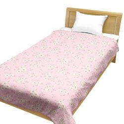 肌ふとんカバー 綿100％ シングルサイズ（肌掛けふとん用） 約140×190cm アネモネの花 ピンク CT14013-16