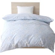 CT12013-76 [掛けふとんカバー 綿100％ シングルサイズ（約150×200cm） アネモネの花 サックス]