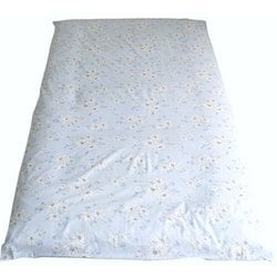 敷きふとんカバー 綿100％ シングルロングサイズ（約105×215cm） アネモネの花 サックス CT13113-76