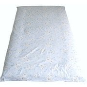 CT13113-76 [敷きふとんカバー 綿100％ シングルロングサイズ（約105×215cm） アネモネの花 サックス]