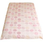 CT13014-16 [敷きふとんカバー 綿100％ シングルサイズ（約105×205cm） ナチュラルドット ピンク]
