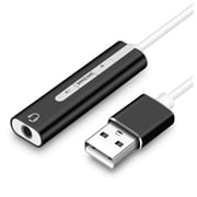 USB-A オーディオアダプター/3.5mm 4極/ボリュームコントローラー付/ヘッドセット・イヤホンマイク変換/ドライバー不要/プラグアンドプレイ P-4XA