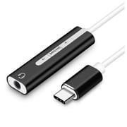 USB-C オーディオアダプター/3.5mm 4極/ボリュームコントローラー付/ヘッドセット・イヤホンマイク変換/ドライバー不要/プラグアンドプレイ/Type-C P-4XC