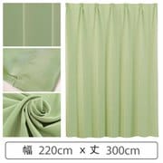 カーテン 遮光1級 ウォッシャブル 防炎 日本製 幅220cm×丈300cm グリーン 1枚 y-ber-gr 220x300A