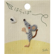 CP159 [はらっぱワッペン 10 ねずみとおにぎり]
