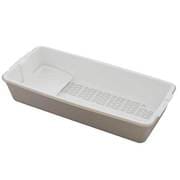 豆腐 トレー付き盛皿 スリム ワームグレー MA-3230