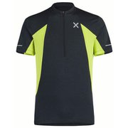 トラック ジップ ティーシャツ TRACK ZIP T-SHIRT MTZI52X 9247 チャコールグレー/イエローグリーン Mサイズ [アウトドア カットソー メンズ]