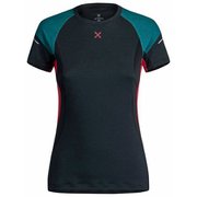 ラン エナジー ティーシャツ ウーマン RUN ENERGY T-SHIRT WOMAN MTGR36W 9251 チャコールグレー/ブルーグリーン Mサイズ [アウトドア カットソー レディース]